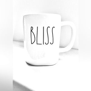 Rae Dunn “BLISS” Mug - Glazed Pottery, Blue Sparkly Interior